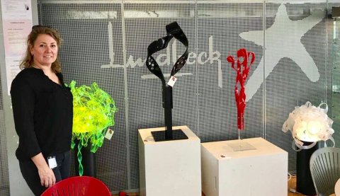 Lysskulptur.dk udstiller i kantinen hos Lundbeck, Otiliavej 7, Valby