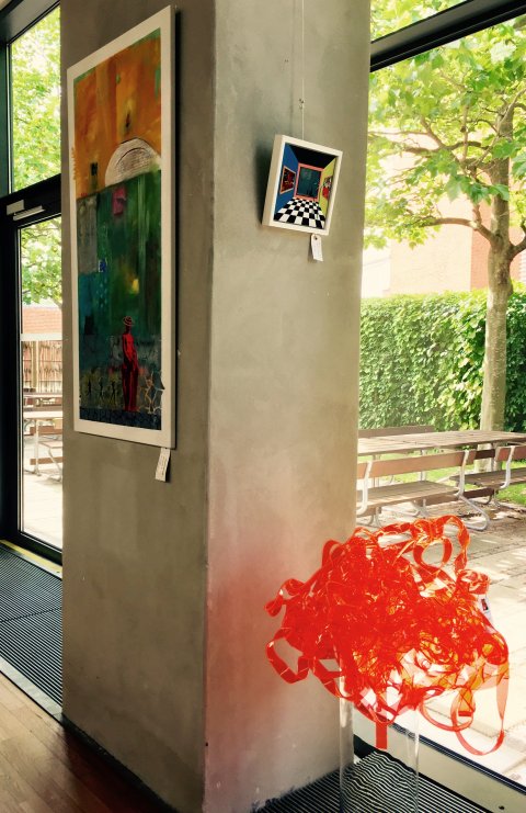 Lysskulptur.dk udstiller i kantinen hos Lundbeck, Otiliavej 7, Valby